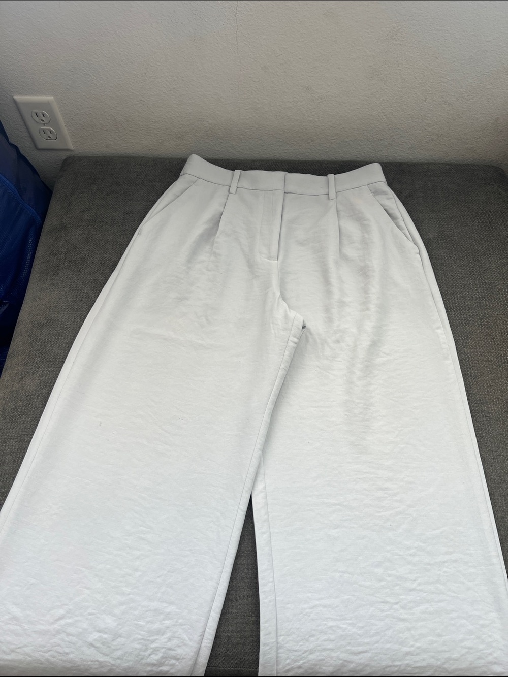 Abercrombie & Fitch White Wide Leg Pants